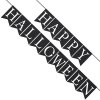 Baner Happy Halloween Tabliczka Pom-Czerń [ Komplet 50 opakowań ]